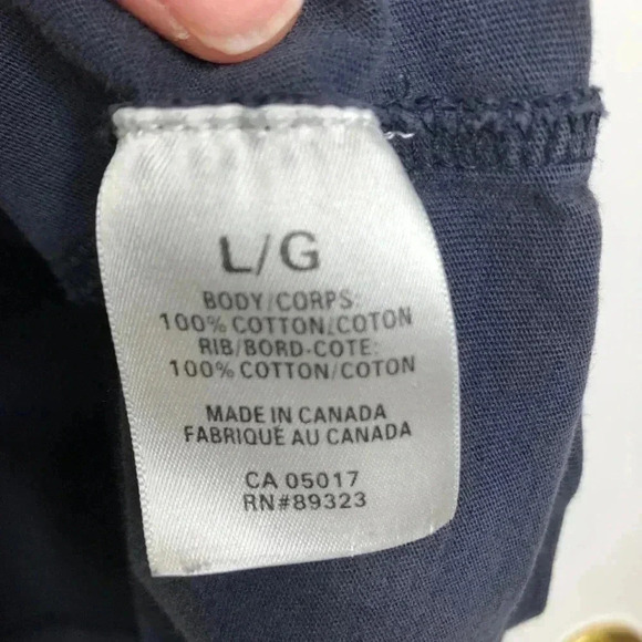 Roots T-Shirt Blue With  Maple Leaf Size Large - Picture 7 of 16